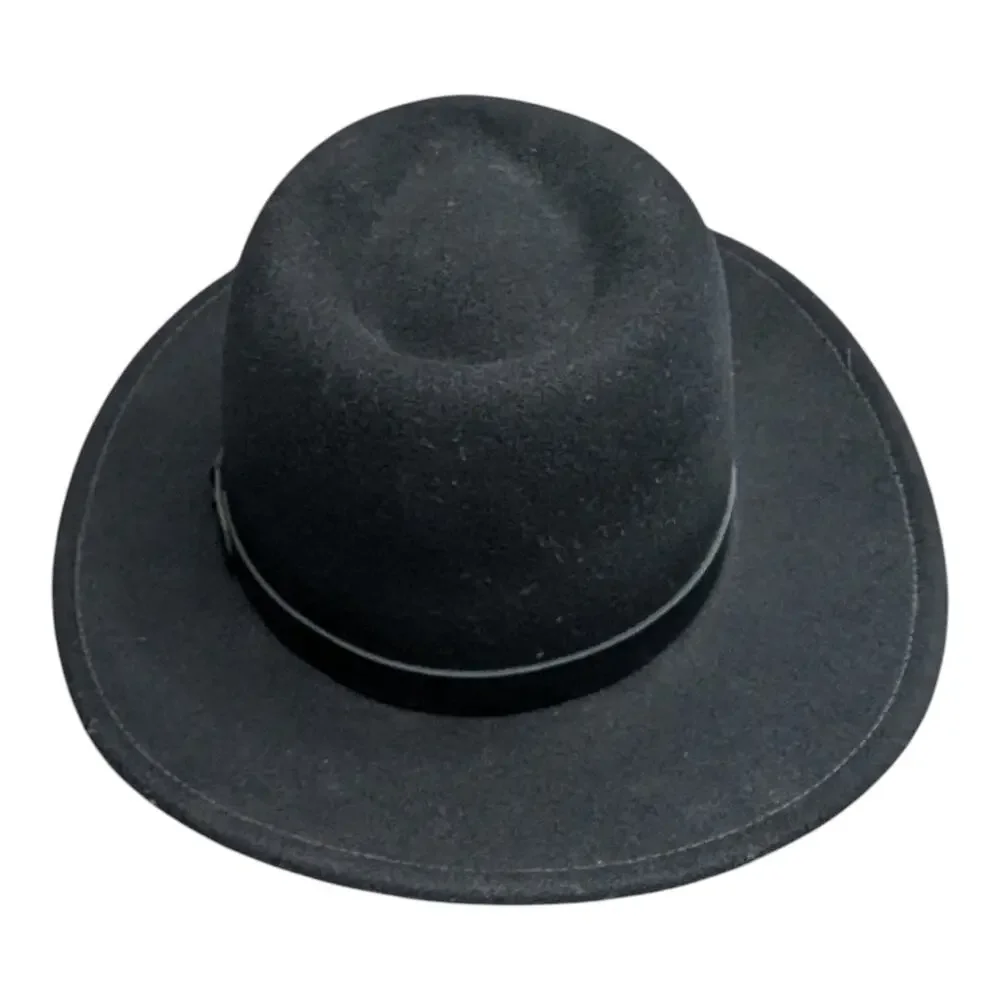 Bailey of Hollywood Briar Black Litefelt Wool Poet Outback Western Hat S